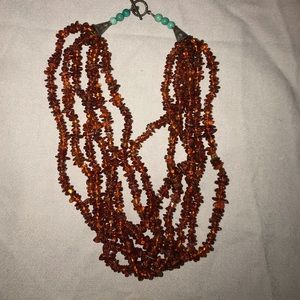 Agate real stone necklace.